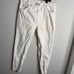 Levi's orange tab 36 Classic 505 White Denim Straight Fit Jeans Casual vintage